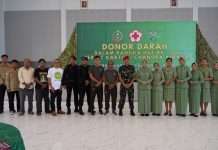 Aksi Donor Darah Group 1 Kopassus dalam rangka HUT 78 Persit Chandra Kirana